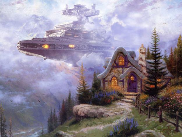 Персонажи «Звездных войн» на пейзажах Томаса Кинкейда